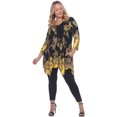 thumbnail image 2 of Plus Size Floral Chain Printed Tunic Top with Pockets, 2 of 6