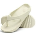 thumbnail image 5 of Litfun Orthotic Flip Flops for Women, Pillow Soft Recovery Thong Sandals Slippers, Summer Beach Shoes with Arch Support, Bone, 5 of 7