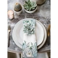 thumbnail image 2 of Green Grey Pumpkins Fall Cloth Napkins Set of 6 Reusable Dinner Napkins, Thanksgiving Eucalyptus Leaves Cocktail Napkin Washable Table Napkins for Wedding/Holiday Party/Baby Shower 20"x20", 2 of 7