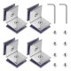 thumbnail image 2 of Abrazaderas de vidrio a vidrio Timcorr soporte cuadrado acero inoxidable 304 90 ° 8-12 mm, 2 of 7