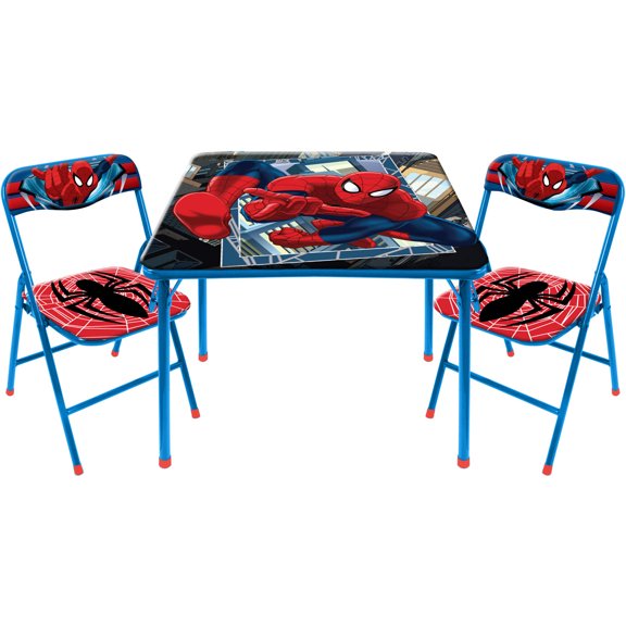 Marvel Spider-Man Printed 3-Piece Square Table and Chair Set
