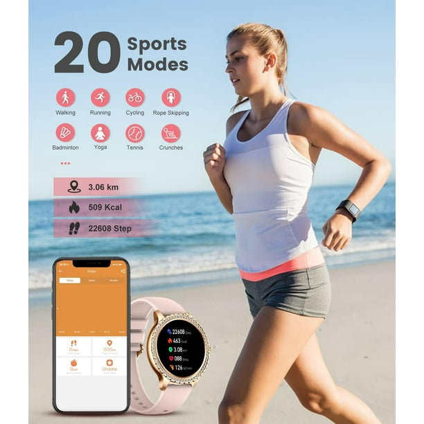 Unisex galaxy bluetooth pink beige silicone strap touchscreen smart watch 42mm sale