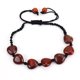 thumbnail image 1 of Nvzi Pulsera de cuentas hecha a mano, pulsera tejida con corazón de piedra natural, pulsera simple y ajustable (rojo), 1 of 5