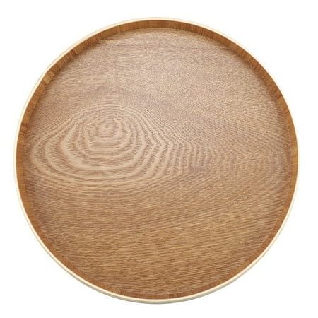 

Wooden Serving Tray Round Plate All-Natural Non- Wooden Serving Tray Coffee Shop For Household Decoration Fruit Cotainer
