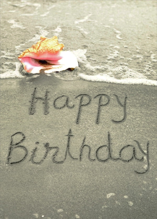 Beachy Card For Beach Lover Digital Birthday Card Birthday Card for Her Printable Beach Themed Happy Birthday Card Starfish Themed