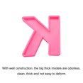 thumbnail image 3 of Uxcell Silicone Resin Letter Mold 3D Alphabet Letter Mold for Epoxy Resin Art, DIY Crafts Large K Pink 4inch, 3 of 4