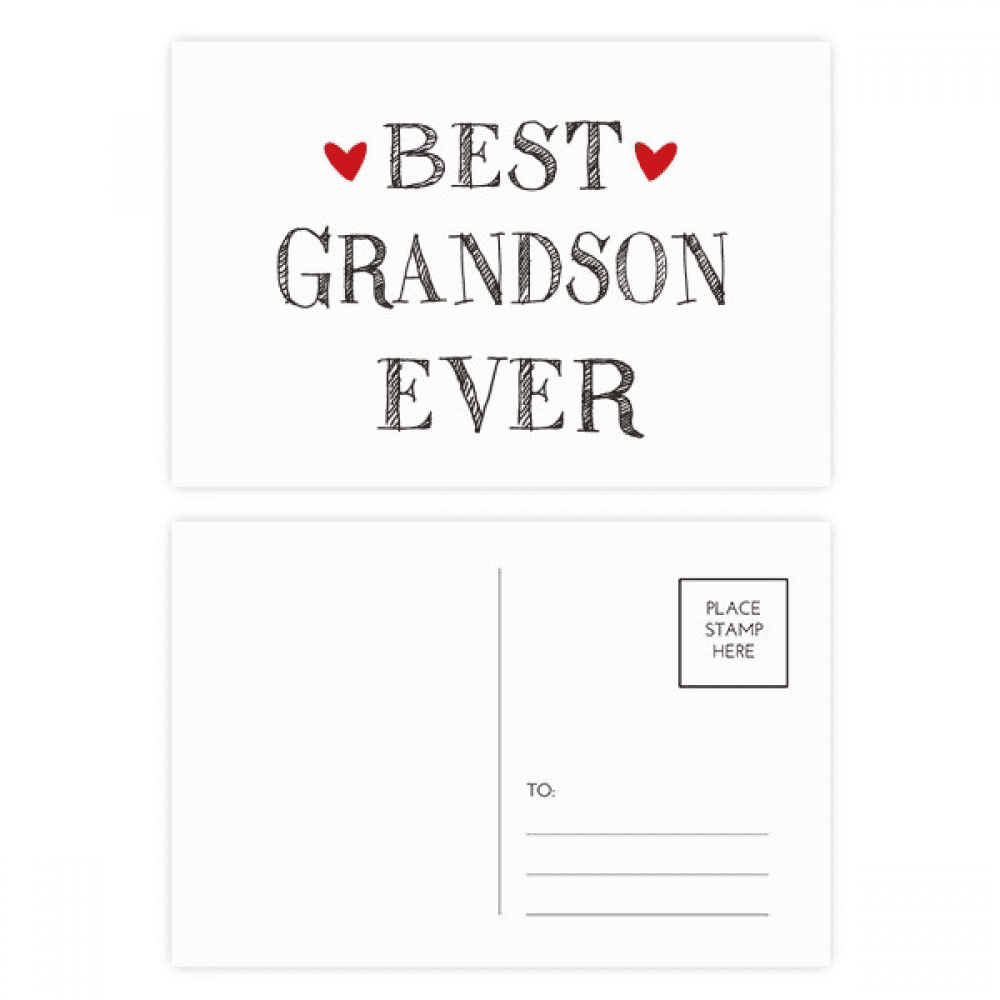 best-grandson-ever-quote-relatives-postcard-set-birthday-mailing-thanks-greeting-card-walmart