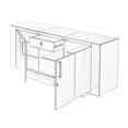 thumbnail image 5 of Butler Specialty Company Francois Silver Leather 70.5" Buffet Sideboard - Silver, 5 of 5