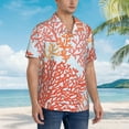 thumbnail image 5 of Kll Men'S Hawaiian Shirt Short Sleeve Button Down Beach Shirts-Corals, 5 of 8
