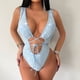 thumbnail image 5 of Gibobby Batas de baño mujeres spa Traje de baño sexy de color sólido para mujer Bikini sin espalda ajustado con cordones(Azul,CH), 5 of 5