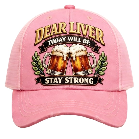 Vintage Distressed Baseball Cap with Funny Beer Theme, Adjustable Unisex Hat for Casual Wear, Comfortable Twill Fabric Cap for Daily Use