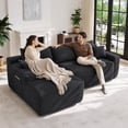 thumbnail image 3 of Lunale L-Shaped Modular Sectional Sofa with Left Chaise, No Assembly Required, Boneless Polyester Cloud Couch for Living Room, Gray, 3 of 10