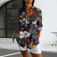 thumbnail image 4 of Gray Women Shirts, Womens Long Sleeve Boho Shirts V Neck Vintage Floral Tops Ladies Blouses Casual Graphic Shirt 2025 Spring,Women Shirts S, 4 of 4