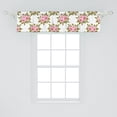 thumbnail image 2 of Ambesonne Japanese Window Valance, Blossoming Sakura Flowers Coming of the Spring Nature Arrangement, Curtain Valance for Kitchen Bedroom Decor with Rod Pocket, 54" X 12", Pale Pink White, 2 of 3