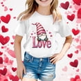 thumbnail image 2 of Gunia Valentines Shirts For Kids Boys Girls Short Sleeve Love Heart Graphic Crew Neck Casual Breathable Soft Valentine'S Day T-Shirt Kids Tee Tops 3-13 Years White, 2 of 4
