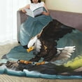 thumbnail image 6 of Vsdgher Forest River Bald Eagle Ultra-Soft Micro flannel Blanket Throw Blankets for Couch Sofa, Bed (4 sizes)-60"x50", 6 of 7