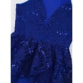 thumbnail image 5 of iEFiEL Girls Floral Lace Sequins Ballet Leotard Mesh Lyrical Latin Dance Dress, 5 of 7