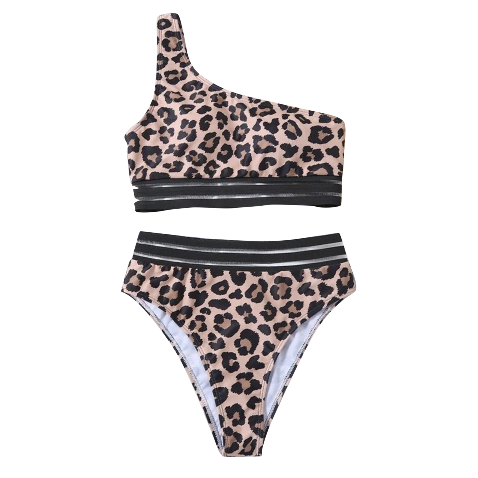 half leopard half black swimsuit