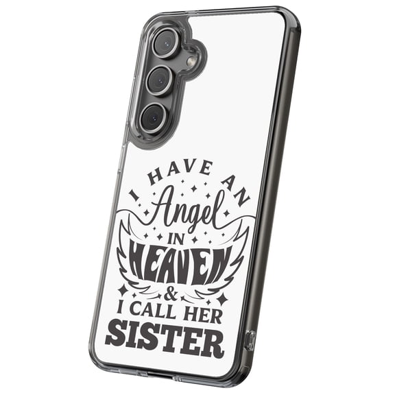 For Samsung Galaxy S10 Plus, Hybrid Clear, Have Angel Sis Print, USA