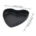 thumbnail image 2 of Toyandona Heart Shape Carbon Steel Baking Pan Non Sticky Black Kitchen Bakeware Tray, 2 of 8