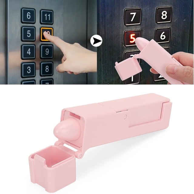 Portable Anti Secondary Contact Stick Prevents Secondary Transmit Portable ABS, Comes with Sponge for Elevator Button Door Touch Tool Artifact for Lift Door Handle