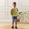 thumbnail image 6 of ECR4Kids Plastic Leaf Scoop Floor Rocker Seat, Classroom Furniture, Fern Green, 6-Piece, 6 of 9