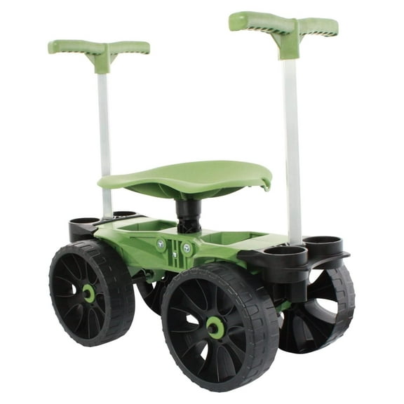 Wheelie Easy-Up | Wheeled Garden Stool with Handles Relieve Pain Getting Up and Down | Gardening Work-Seat with Wheels for Elderly Seniors Kneeler | Made in USA by Vertex | Model EX530