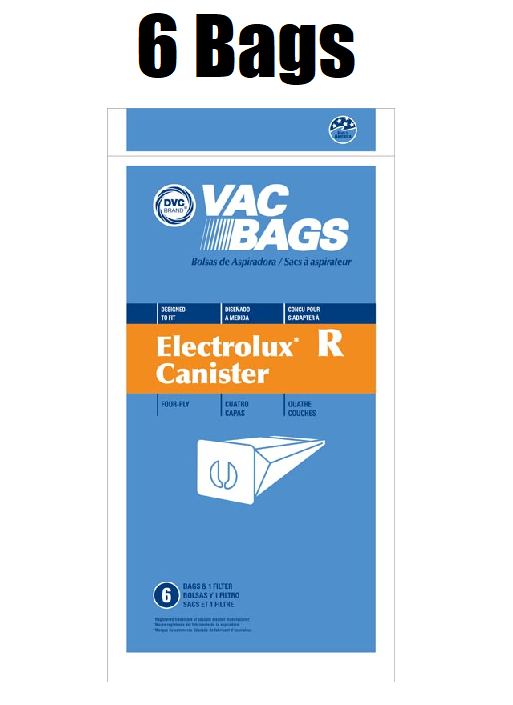 6 Type R Bags for Electrolux Renaissance Guardian Lux 9000 Epic 8000