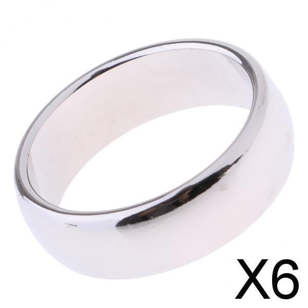 Anillos Mágicos Magnéticos Baoblaze Plateados Accesorios Para Trucos De Magia 19mm 6 piezas