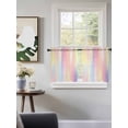 thumbnail image 3 of Pink Purple Tier Curtains 36 Inch Length,Sheer Curtains for Bedroom Living Room Window Modern Colorful Ombre Abstract Tie Dye Art Small Half Window Kitchen Curtains & Drapes 27.5"x36" 2 Panels, 3 of 6