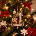 thumbnail image 6 of Christmas Decorations Indoor Clearance - 1PC Christmas Letter Ornaments with Bells, Shatterproof Acrylic Christmas Tree Ornament Decorations, Winter Hanging Decor for Xmas Tree, Fireplace (J), 6 of 7