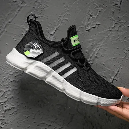 

Men‘s Fly Woven Breathable Lightweight Sports Sneakers Running Shoes