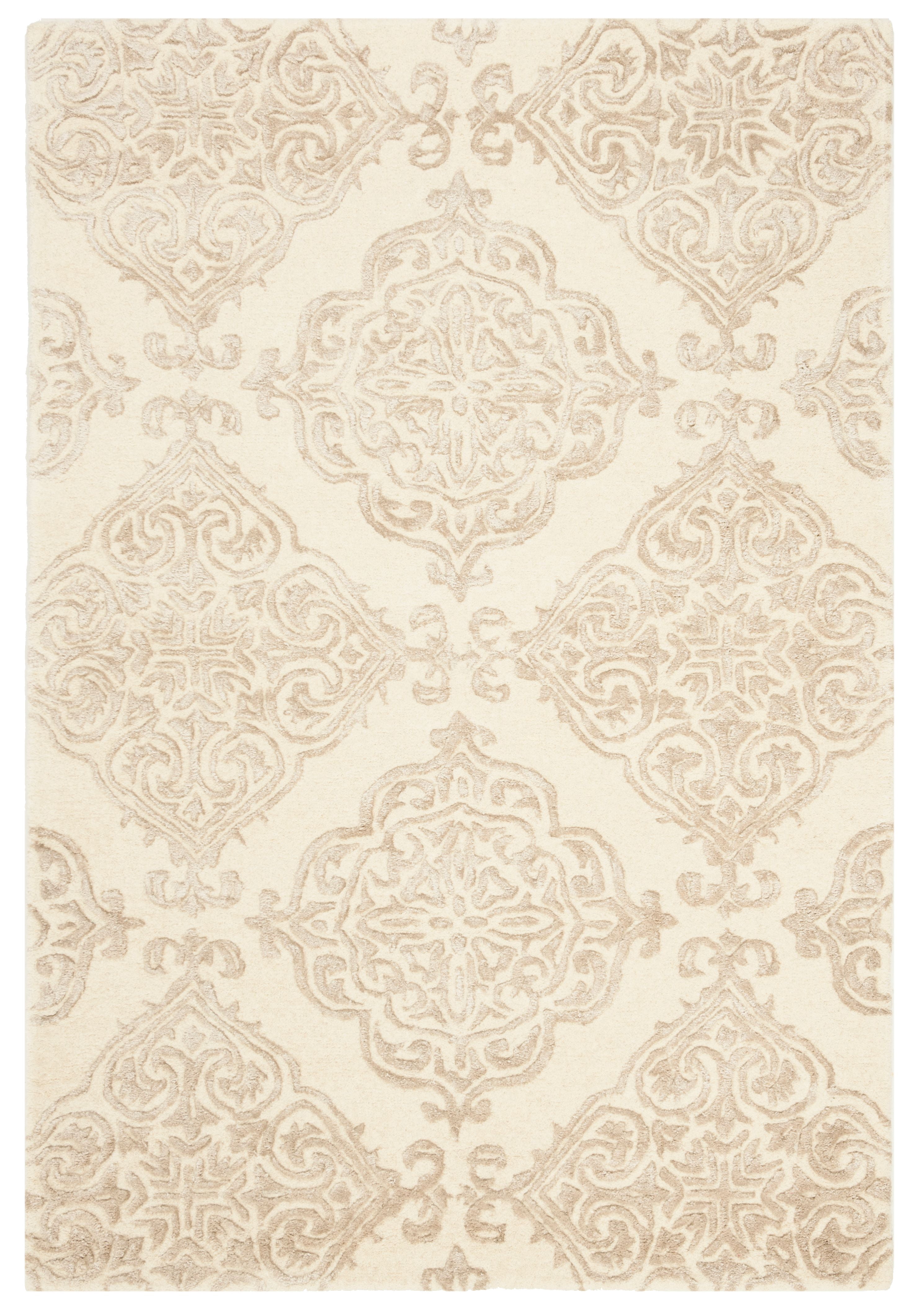 SAFAVIEH Glamour Georgene Damask Area Rug, Ivory/Beige, 4' x 6'