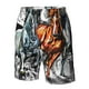 thumbnail image 4 of Balery Four Running Horses Traje de Baño Estilo Hawaiano para Hombre, Shorts de Secado Rápido con Bolsillos-XX-Large, 4 of 6