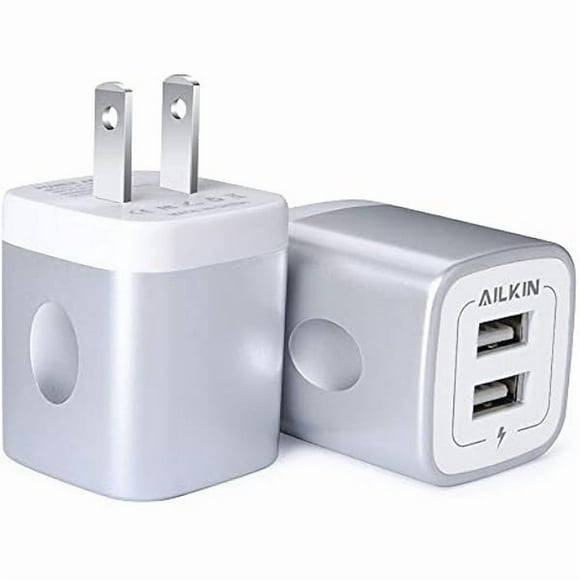 LinQingQ 2.1A Multiport Fast Charge Power Brick Cube for iPad, iPhone, iPod, Samsung Galaxy, Motorola, Moto, Huawei, HTC, LG, Nokia, PlayStation5, Cell Phone Charger Box