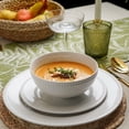 thumbnail image 6 of KINGSTONE 32‑Piece White Porcelain Dinnerware Set, Beaded Embossed Rim, Service for 8, Plates Bowls Mugs, Microwave & Dishwasher Safe, 6 of 10