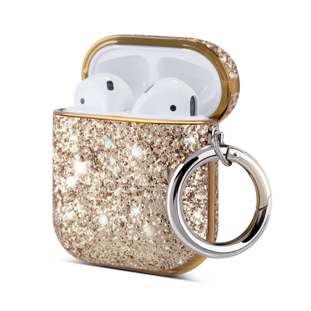AirPods Case, ULAK Luxury Glitter Leather with Mirror Surface Plating ...
