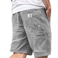 thumbnail image 1 of WILLBEST Pantalones Cortos Casuales para Hombre, Transpirables, Cómodos, Ligeros, para Verano, para Deportes Al Aire Libre, Uso Diario, Cintura Elástica, Ajuste Holgado, 1 of 2