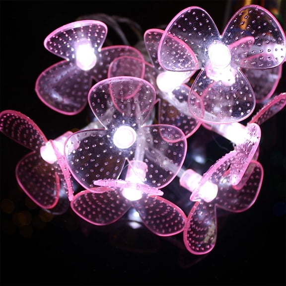LINLIN Solar String Lights Garden, 21Ft 30 Waterproof Crystal Orchidee Flower LED Fairy Lights Outdoor Flower Lights, Decorative for Patio,Yard,Tree,Home,Lawn,Festival