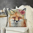 thumbnail image 2 of SHANXI Welcome Cute Fox Throw Pillow Cover ,Autumn Fox Halloween Buffalo Check Plaid Autumn Harvest Thanksgiving Holiday Decor for Home 22x22in, 2 of 5