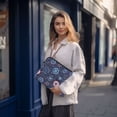 thumbnail image 6 of FORMRS 13-13.3 inch Laptop Sleeve Case Soft Carrying Quilted Computer Bag Cover, Blue Fireworks Pattern, 6 of 7
