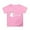 Pink, variant on Girls Casual Summer Tee with Petal Sleeve Round Neck Solid Color Top for Easter and Daily Wear