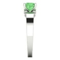 thumbnail image 3 of Clara Pucci 14K White Gold 1.06ct Green Solitaire with Accents Ring, 3 of 8