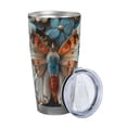 thumbnail image 2 of Picia Butterfly and Bloom Beauty Pattern 20 oz Tumbler Stainless Steel Vacuum Insulated Coffee Ice Cup Double Wall Travel Flask Dual Lid Water Bottle, Eco-friendly Car Cup-Without Straw, 2 of 8