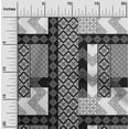 thumbnail image 2 of oneOone Silk Tabby Black Fabric Block Craft Projects Decor Fabric Printed By The Yard 42 Inch Wide, 2 of 5