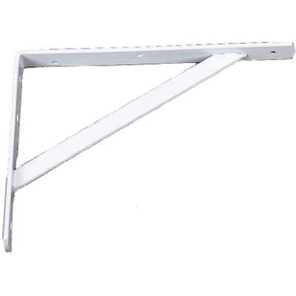 Knape & Vogt 208WH400 16" White Heavy Duty Shelf Brackets