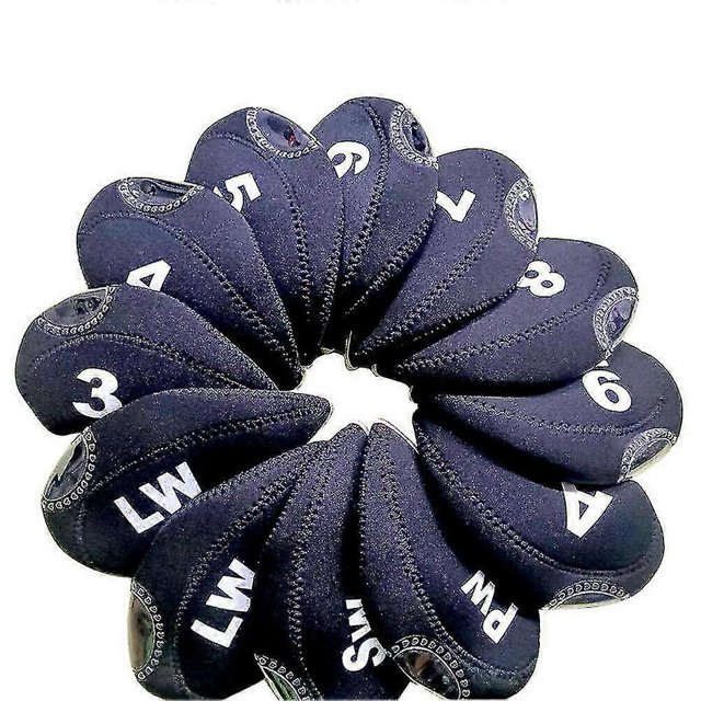 12pcs/set Golf Club Iron Head Cover Protector Neoprene Golf Protective-headcover