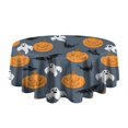 thumbnail image 5 of Pumpkin Ghost Bat Halloween Pattern Round Tablecloth 60"x60",Wrinkle Wipeable Table Cloth for Kitchen Dining Room Picnic Patio Party, 5 of 6