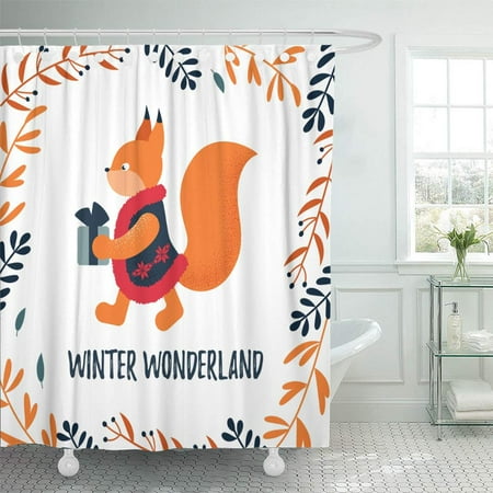 Pknmt Animal Christmas Winter Cute Squirrel And Cozy Slogan