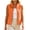 Orange, variant on Fenkoxk Womens Waterproof Windbreaker Hiking Vest Lightweight Zipper Up Solid Color Casual Outdoor Travel Vest with Pockets